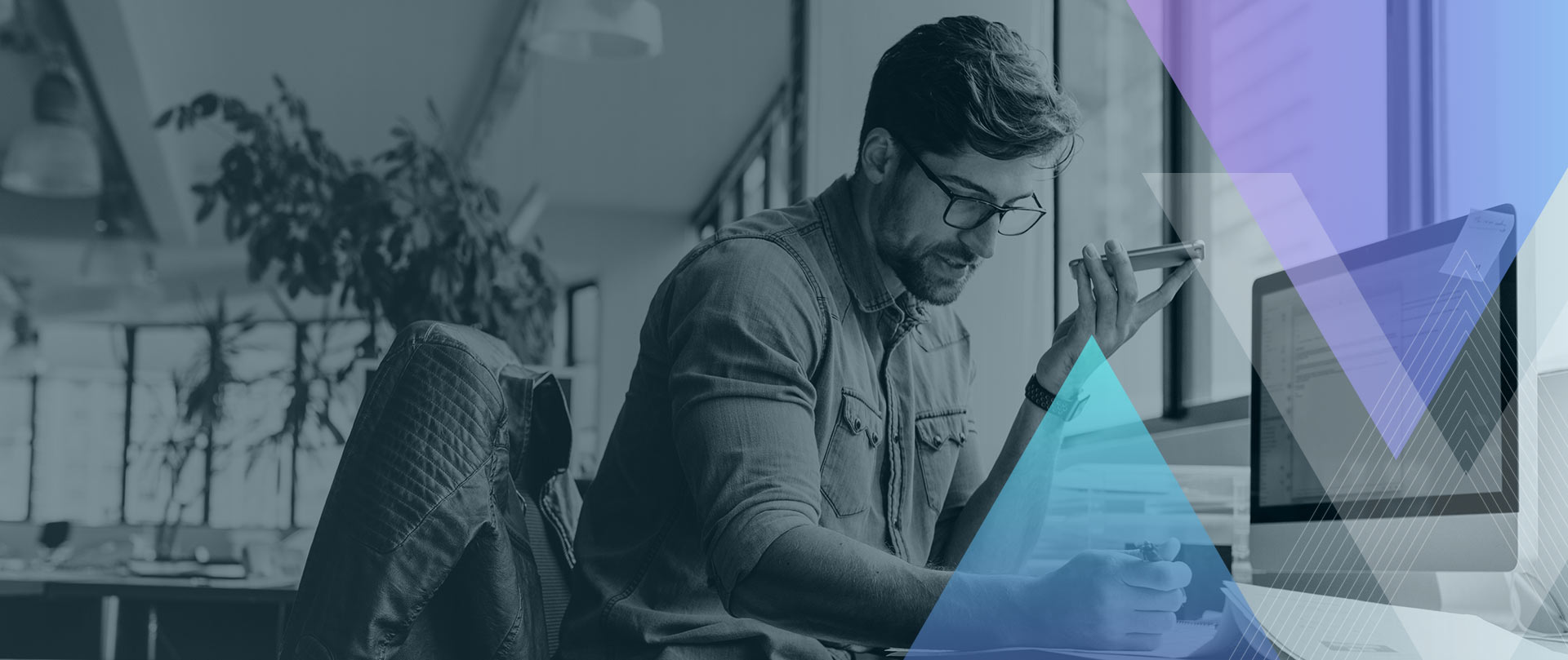 MetaWise Technologies website banner showing a man using a smartphone, representing secure cloud and tech solutions